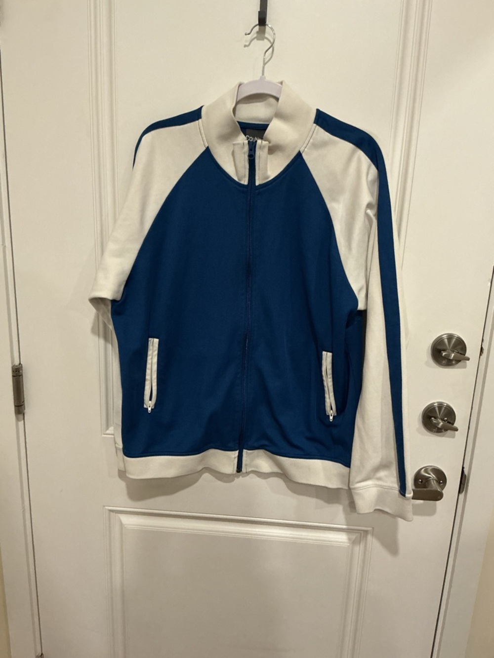 VINTAGE Countel Branded Blue and White Track Jacket